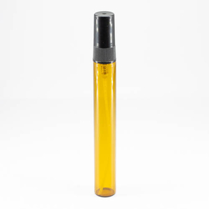 Атомайзер-карандаш 10мл, коричн.стекло, черная пластиковая крышка